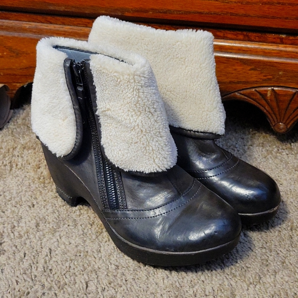 J41 Jambu Sz 9 zipper ankle winter boots Peninsula Dk Brown